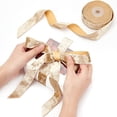 thumbnail image 4 of 10 Yards Champagne Gold Velvet Ribbon 1 inch Width Gift Wrapping Ribbon Velvet Wired Ribbon for Gift Wrapping Bow MakingWedding Decoration, 4 of 9