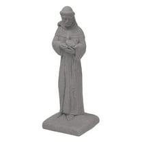 Saint Francis Statue with Natural Granite Look, Lightweight Resin, 29” - EMSCO Group