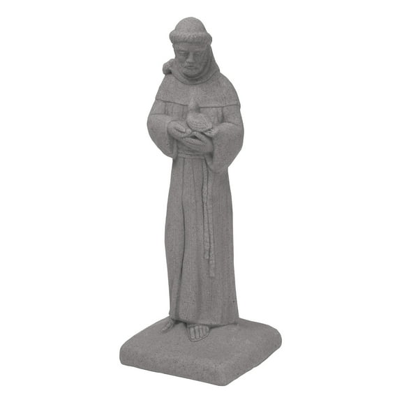 Saint Francis Statue with Natural Granite Look, Lightweight Resin, 29” - EMSCO Group