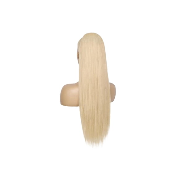 Blonde 613 Straight Drawstring Ponytail Clip In Hair Extensions 100% Human Hair Extensions