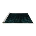 thumbnail image 2 of Ahgly Company Machine Washable Indoor Rectangle Abstract Turquoise Blue Modern Area Rugs, 2' x 4', 2 of 4