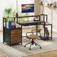 Tribesigns Computer Desk with 3 Drawers, Industrial 63 inches Home