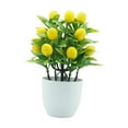 thumbnail image 2 of Siruishop Small Fake Plant Florals Decor Artificial Potted Plants for Desk Office Table Lemon, 2 of 8