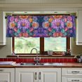 thumbnail image 3 of Yayeee Kitchen Curtains Tier Set of 2 Light Filtering 57"x36" Over Sink Window Panels, Light Purple Flowers, 3 of 7