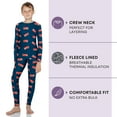 thumbnail image 4 of Rocky Kids Thermal Underwear Top & Bottom Set Long Johns for Boys, Fire Truck Design XL, 4 of 8