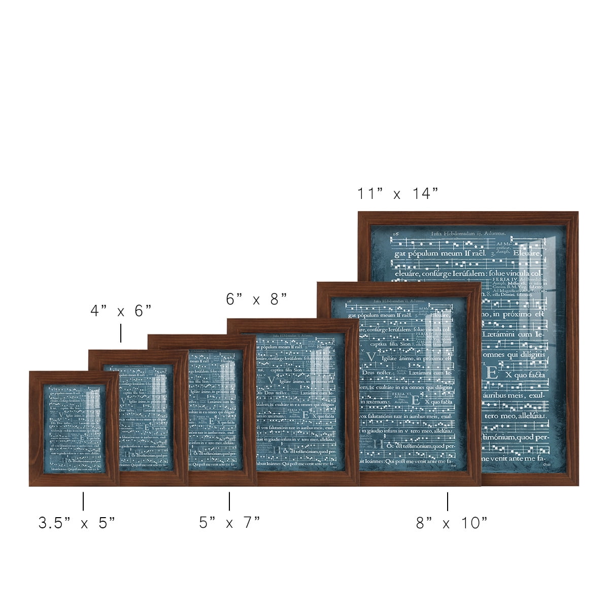 Graphic Songbook I -Framed Print w/glass-Chestnut