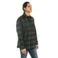 thumbnail image 2 of YAGO Men's Casual Plaid Flannel Long Sleeve Button Down Shirt Black/A3 (S-5XL) (Small), 2 of 3