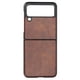 thumbnail image 1 of Funda protectora plegable con textura de cuero auténtico para Samsung Galaxy Z Flip 3 (marrón), 1 of 14