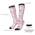 thumbnail image 4 of Yiaed Colorful bows Print Great elasticity Adult Stockings Sports socks for Men and Women, 4 of 6