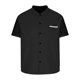 thumbnail image 4 of Camisetas Elvqul de Caballero Lino Negro Algodón Estampilla Manga Corta Playa con Solapa Botones, 4 of 6