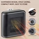 thumbnail image 2 of 800W Mini Wall-Mounted Heater with Thermostat, Timer, Overheat Protection - Touch Control Plug-In Heater for Office Bedroom Dorm & RV, 2 of 5