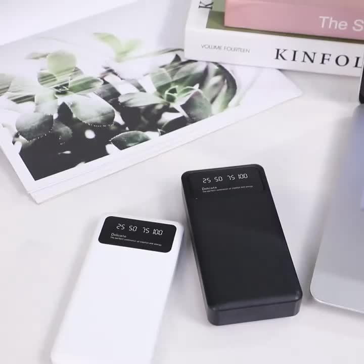 General 10000/20000mAh High-capacity Portable Power Bank, 5V2.1A Portable USB Charger, Compatible with Android/iPhone Devices(2*USB Output, Type-c, Micro), with LED And Digital Display