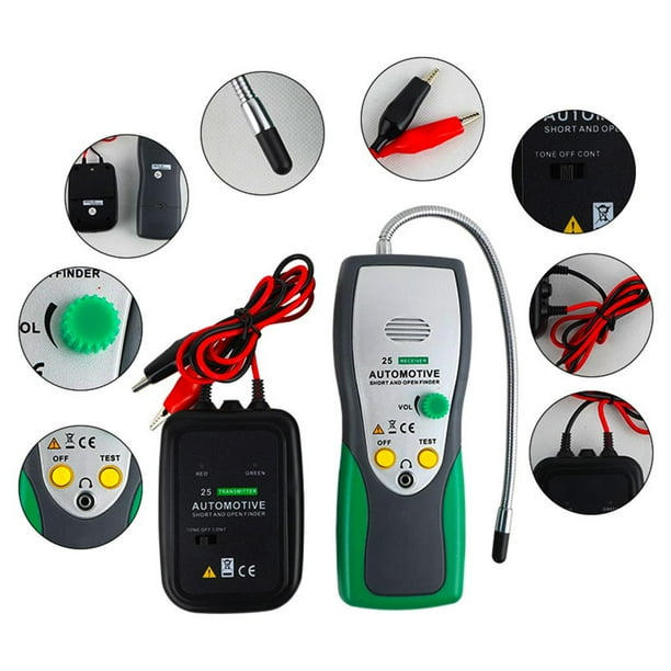 Escáner De Circuito Y Buscador De Cables Para Coche – AMPrime, Prueba Cortos Y Abiertos, 6-42V, Sonda De 7″