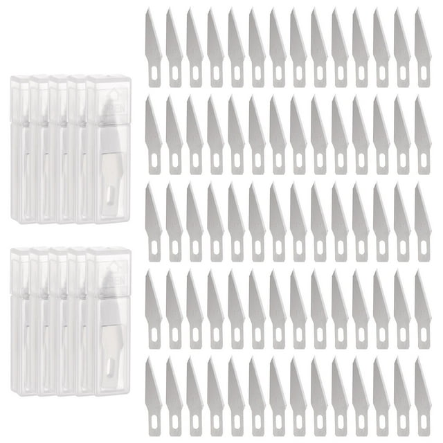 Cuchillas de cuchillo Exacto Uxcell #11 Cuchillas de hobby Recargas de cuchilla Exacto 100 paquetes