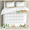 thumbnail image 3 of Floral Duvet Cover Set Twin Size, Flower Petals with Soft Pastel Tones Bouquet Blooms Shabby Colors Feminine Motif, Decorative 2 Piece Bedding Set with 1 Pillow Sham, Multicolor, by Ambesonne, 3 of 3