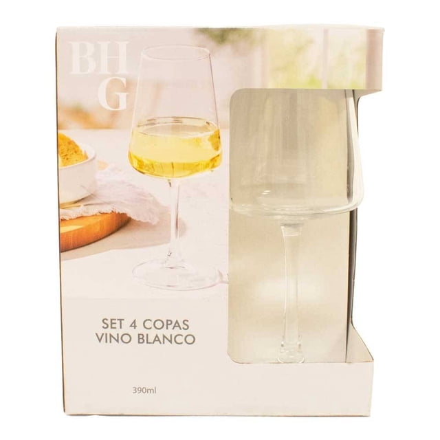 Set de Copas Better Homes & Gardens de Cristal Vino Blanco 390 ml 4 Piezas