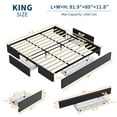 thumbnail image 2 of Danolapsi Full Bed Frame with 3 Large Storage Drawers,Fabric Upholstered Platform Bed,Full Size Platform Bed Frame,Wooden Slats Support,No Box Spring Needed,Noise Free,Easy Assembly,Grey, 2 of 8