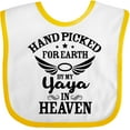 thumbnail image 3 of Inktastic Handpicked for Earth by My Yaya in Heaven with Angel Wings Boys or Girls Baby Bib, 3 of 4