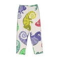 thumbnail image 4 of Bingfone Pajamas For Women,Cute Chameleons Pajama Pants With Pockets-Large, 4 of 9