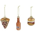 thumbnail image 4 of Northlight Pizza, Burger and Beer Glass Christmas Ornaments - 3.5" - Set of 3, 4 of 5