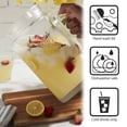 thumbnail image 4 of Mason Craft & More Glass 1 Gallon Pitcher with Removable Plastic Lid and Silicone Base, Gray, Well Suited to Cold Drink Preparation, 4 of 6