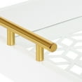 thumbnail image 3 of Kate and Laurel Caspen Rectangle Cut Out Pattern Decorative Tray with Gold Metal Handles, 16.5" x12.25", White and Gold, 3 of 5