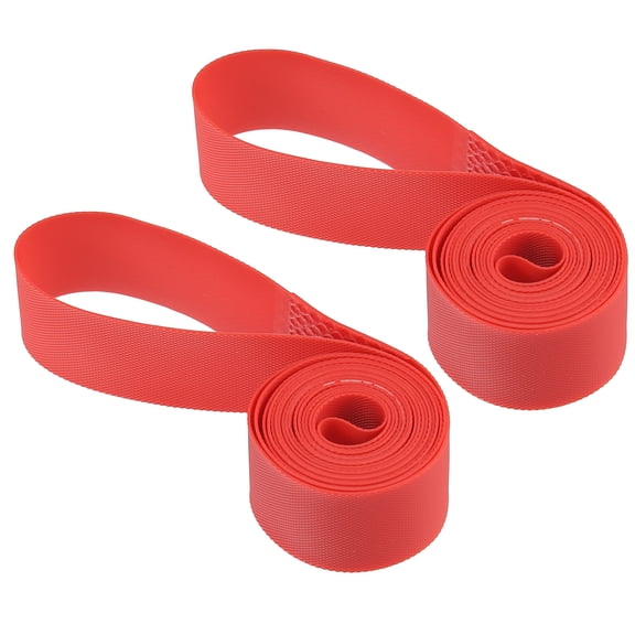 Unique Bargains Bike Bicycle Wheel Rim Strip Rim Tape Liner Inner Tube Protection Band Pair Red-20in