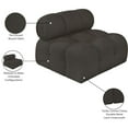 thumbnail image 2 of Meridian Furniture Ames Brown Boucle Fabric Armless, 2 of 11