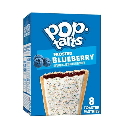 Pop-Tarts Toaster Pastries, Breakfast Foods, Kids Snacks, Frosted Blueberry, 13.5oz Box (8 Pop-Tarts)( Pack of 3 )