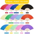 thumbnail image 3 of Ventiladores de mano plegables de papel DomeStar, 15 unidades, multicolor, 3 of 9