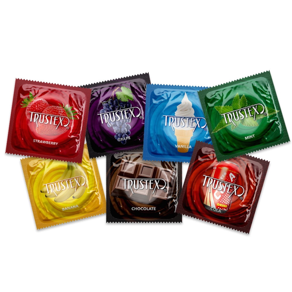 Trustex Flavored Condoms, 50Count Pack + Yabai Personal Lubricant