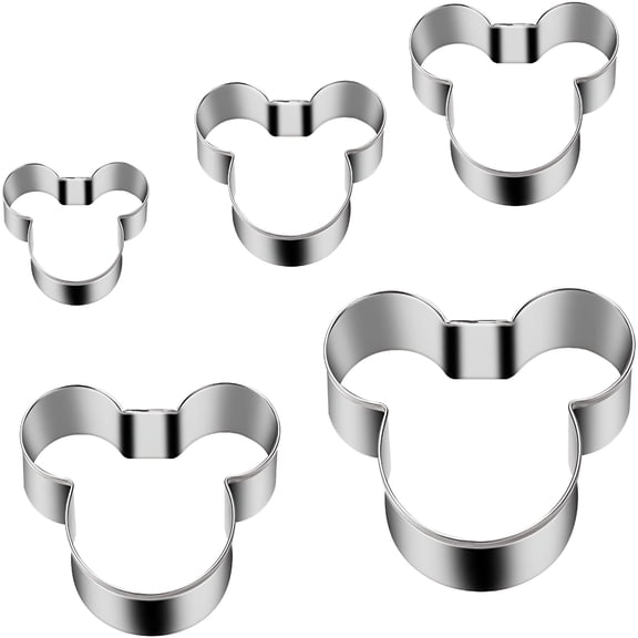 ACDANC Cookie Cutters Pastry Biscuit Cutters,5Pcs Metal Stainless Steel Heart Star Circle Flower Shaped Mould