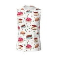 thumbnail image 6 of Lsque Birthday Cake Print Men's Cotton Blend Sleeveless Muscle Shirts (S-3XL)- Moisture Wicking, Odor Protection, UPF 30+,XX-Large, 6 of 8