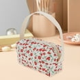 thumbnail image 6 of Unique Bargains 1 Pc Gardenia Style Drawstring Makeup Bag for Vacation Red Polyester, 6 of 6