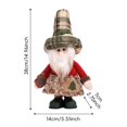 thumbnail image 3 of Fiudx Liquidación de ofertas flash Figura decorativa para el hogar con sombrero alto de Navidad en posición de pie, 3 of 6