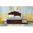 thumbnail image 5 of Full Size Wood Platform Bed With Headboard And Twin Size Trundle, Cappuccino (Expected Arrival Time: 7.19), 5 of 9