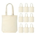 thumbnail image 1 of Labymos 10 Pcs Sac en Toile Sac à Main Grande Capacité Couleur Unie Pliable Réutilisable Léger Sac de Courses Tissu, 1 of 8