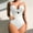 White, variant on MSJUHEG High Cut Backless,Tummy Control Swimsuits for Women,Ruched Monokinis,Ruched Push Up Bathing Suit,Plus Size One Piece Swimsuit,Monokini,One Piece Swimsuits Black L
