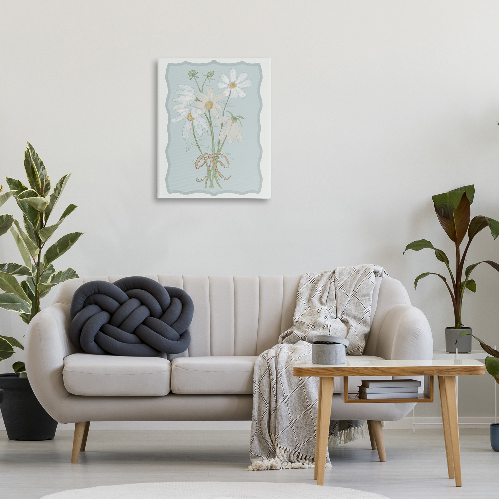 Spring Clippings Daisies Canvas Wall Art, design by Leslie Hermosa