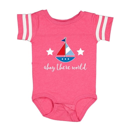 

Inktastic Nautical Baby Boy Ahoy Sailboat Gift Baby Boy Bodysuit