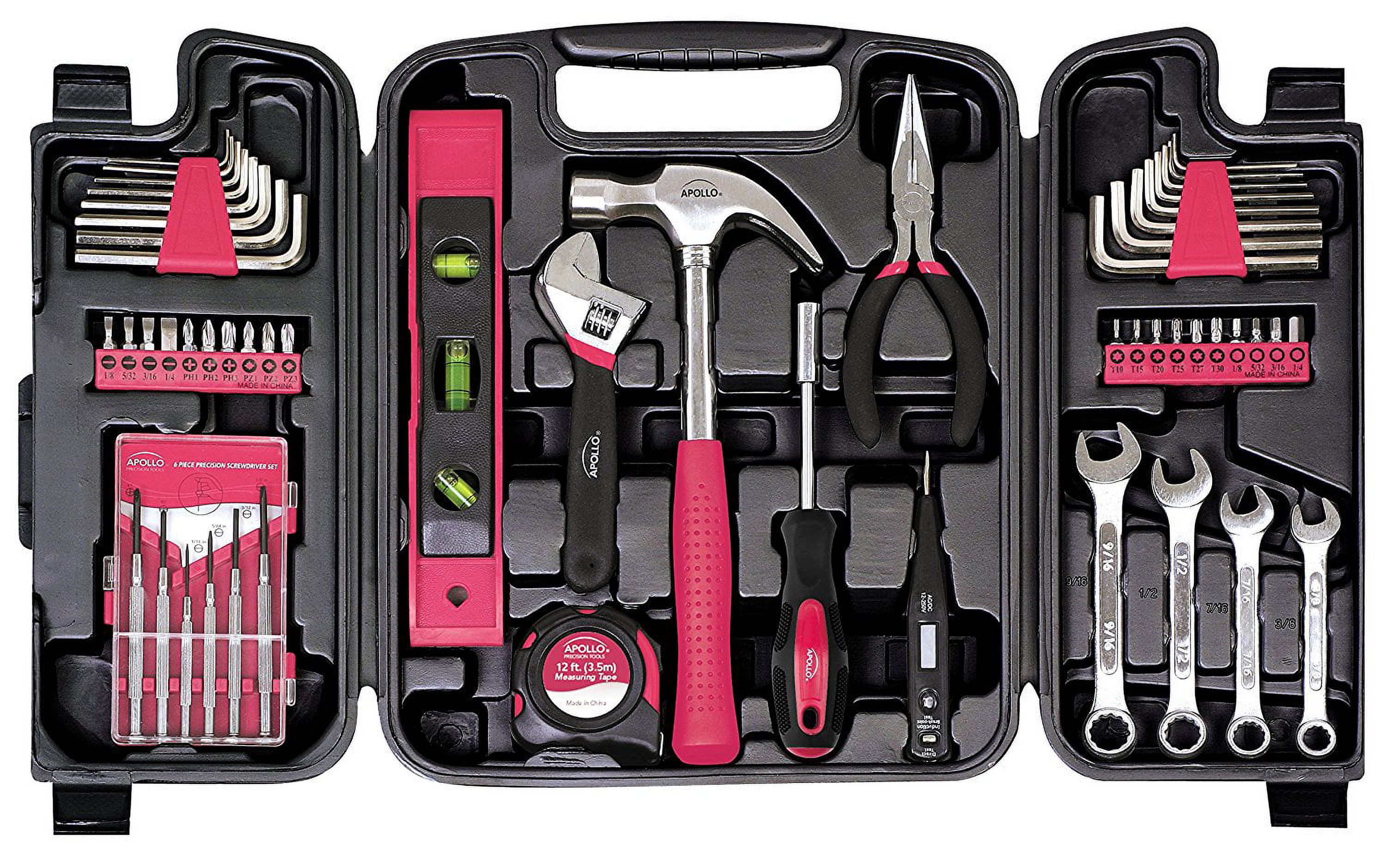 Apollo Tools Dt9408 53 Piece Household Tool Set With Wrenches, Precision Screwdriver Set And Most Reached For Hand Tools In Storage Case - image 5 of 5