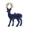 thumbnail image 2 of Danhjin Reindeer Christmas Decor, 5.12x3.35x0.79in Glitter Deer Figurines Miniature Gift Hanging Ornaments for Winter Display, Holiday Tabletop Decor, Christmas Village Scene, 2 of 9