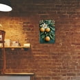 thumbnail image 6 of 1 Vintage Lemon & Floral Metal Wall Art, 2D Iron Sign, Elegant Teal with Golden Accents - Easy to Hang, No Power Required - Ideal for Home, Kitchen, Garden, Bedroom, Bar Decor, 8x12 Inches, 6 of 8