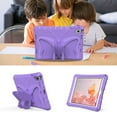 thumbnail image 4 of Allytechgroup iPad 9th 8th 7th Gen Case 10.2", Butterfly Design Kids Friendly Shockproof Kickstand EVA Shoulder Strap Bumper Lightweight Case for Apple iPad 10.2" 202021/2020/2019, Lightpurple, 4 of 8