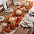 thumbnail image 5 of 68.9 Inch Thanksgiving Decor Hanging Garland,Flexible Bendable Artificial Autumn Maple Leaves for Patio Porch Party, 5 of 6