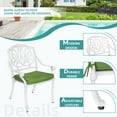 thumbnail image 2 of MEETWARM 5 Piece Patio Dining Set, Outdoor All-Weather Cast Aluminum Dining Table Set, Patio Furniture Set for Backyard Garden Deck, Include 4 Chairs, 4 Cushions and 1 Round Table, White, 2 of 8