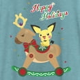 thumbnail image 2 of Women's Pokemon Christmas Pichu Rocker Racerback Tank Top Tahiti Blue X Small, 2 of 4