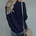 thumbnail image 3 of Women Valentine's Day Sweater Valentine's Day Sweatshirts For Women Round Neck Long Sleeve Loose Pullovers Sweaters Tops Pullover Sweaters for Women Zip Men Screw Neck Sweater Plain Sweaters for Women, 3 of 5