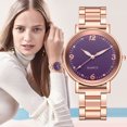thumbnail image 2 of HBFAGFB Montre Femme Bracelet en Acier Inoxydable Décontractée Mode Robe Convenant aux Hommes et aux Femmes Violet, 2 of 4