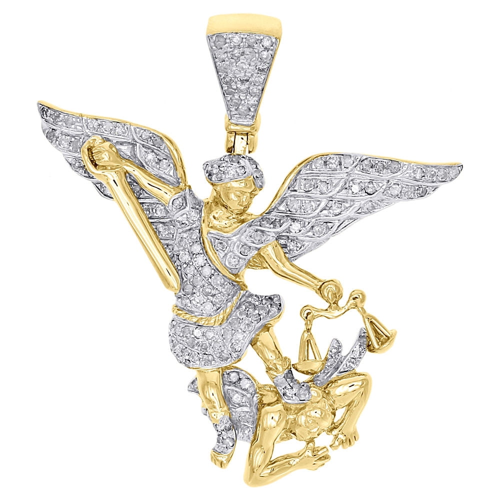 10K Yellow Gold Genuine Diamond Saint 